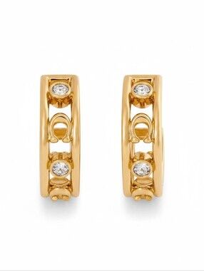 Coach Signature C Open Hoop Earrings